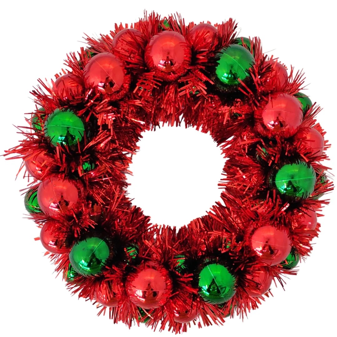 Christmas Decorations Xmas Ball Wreath 13inch (Size: D 33cm)