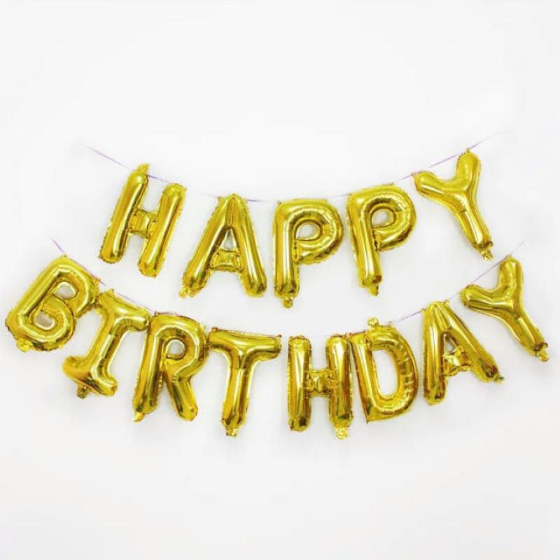 HAPPY BIRTHDAY FOIL LETTER BANNER