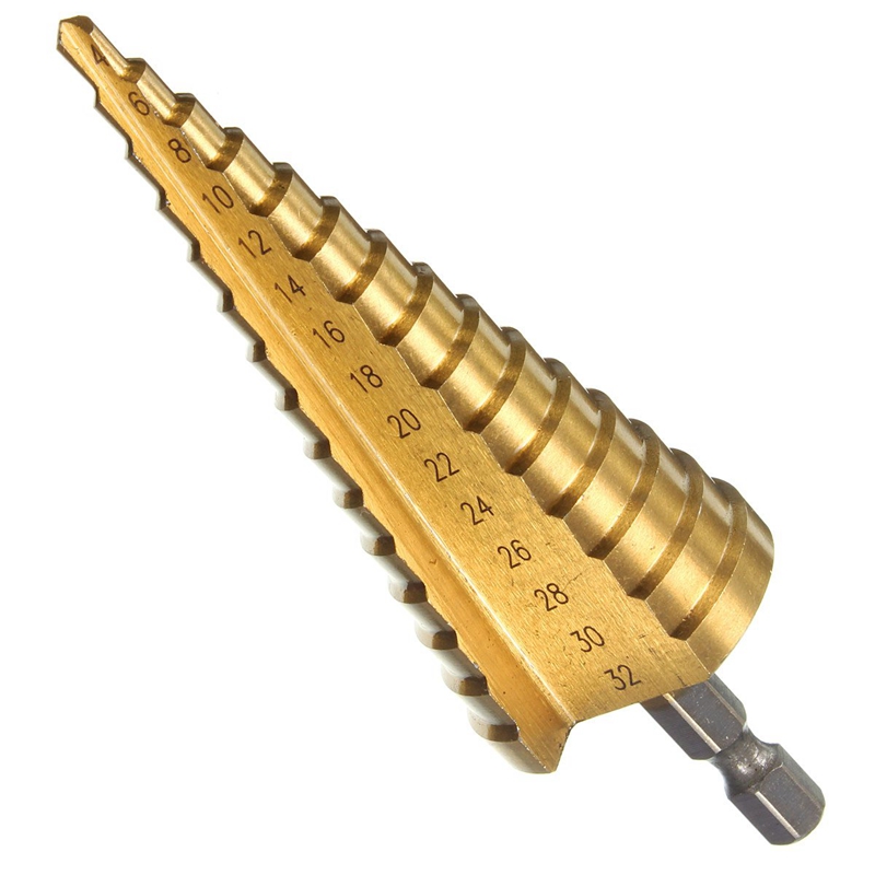 Large 4-20Mm Bit Step Drill 4-12Mm Cutter Steel Metal Hole Cone Metal 4-32Mm Set 4241 3Pc Cut Bit