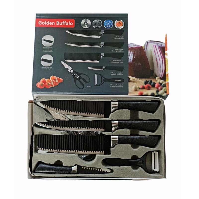 Golden Buffalo 6 PCS Knife Set